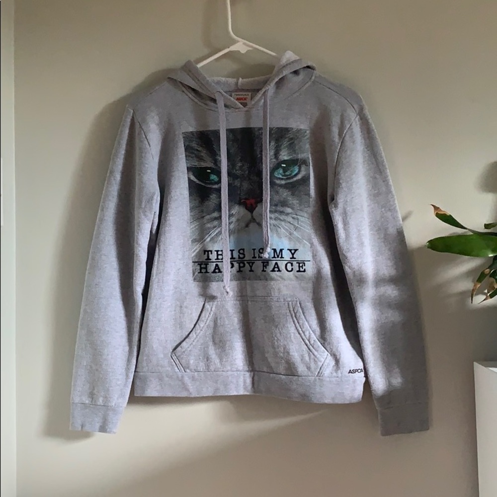 Gray Cat Hoodie